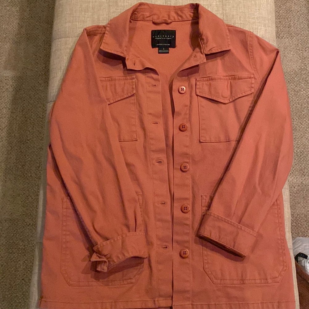 Salmon Colored Shacket- Size Small! PERFECT condition. Sanctuary brand!